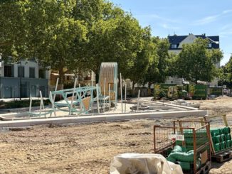 Elsässer Park entsteht auf ehemaligem Parkplatz im Westend und soll im Herbst fertig sein