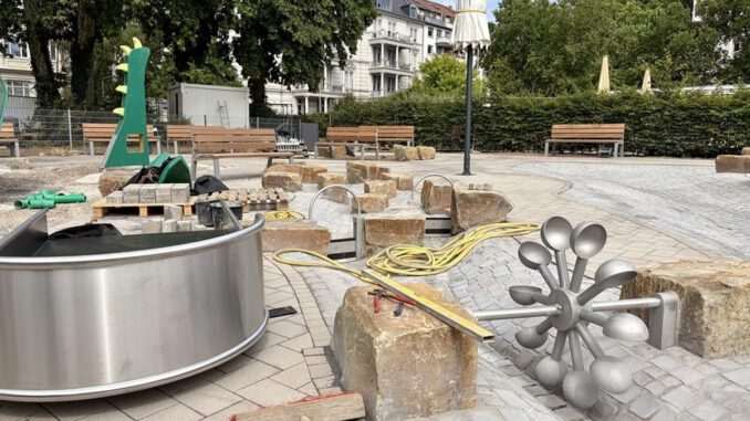 Prüfungen laufen: Wasserspielplatz in den Reisinger Anlagen soll im August öffnen